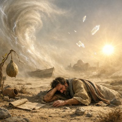 “And it came to pass, when the sun did arise, that God prepared a vehement east wind; and the sun beat upon the head of Jonah, that he fainted, and wished in himself to die, and said, It is better for me to die than to live.” (Jonah 4:8, KJV)

