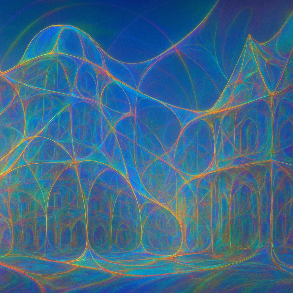 Soap Bubble Interference Architecture Style Transfer Example