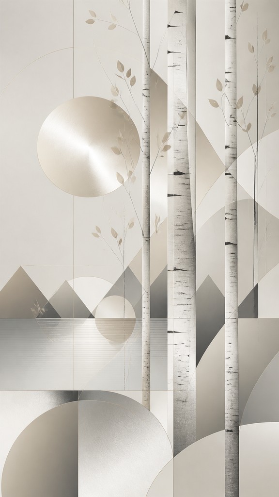 a serene birch forest in soft morning light, no people, no text
