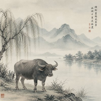 animal standing in natural pose — Hangzhou Art Style