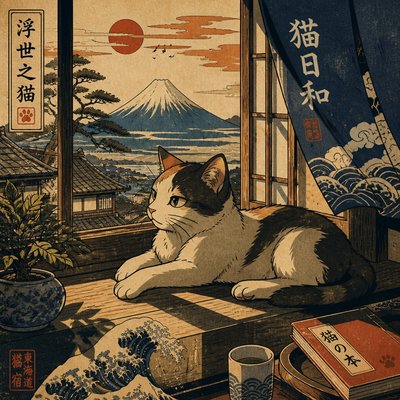a cat lounging in a sunlit window