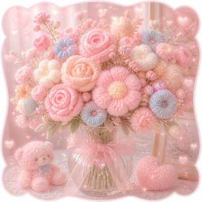 bouquet of flowers in a glass vase