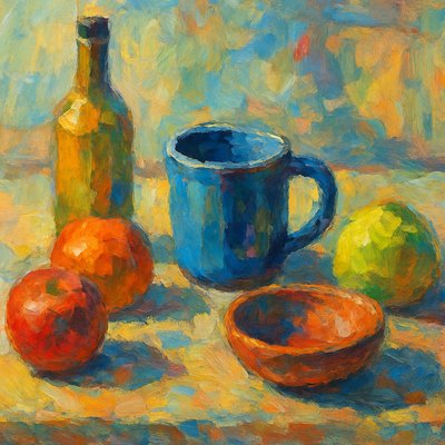 still life with everyday objects