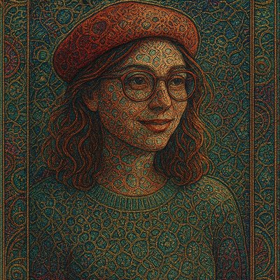 Microscopic Tapestry Style Transfer Example
