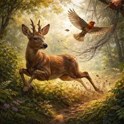 “Deliver thyself as a roe from the hand of the hunter, and as a bird from the hand of the fowler.” (Proverbs 6:5, KJV)
