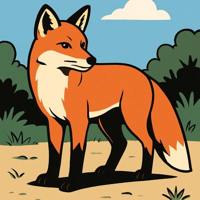 animal standing in natural pose