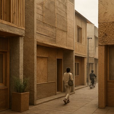 urban street with city activity