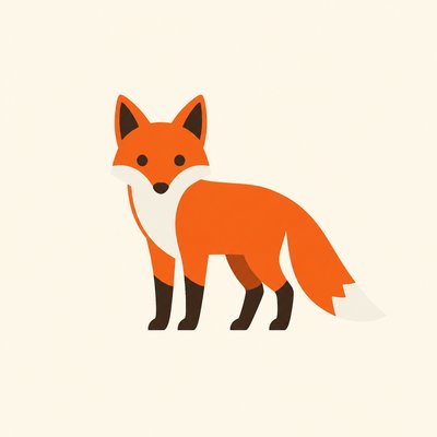 animal standing in natural pose — Flat Icon Design