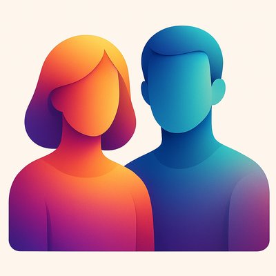 portrait of two people together