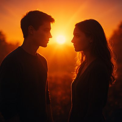 portrait of two people together