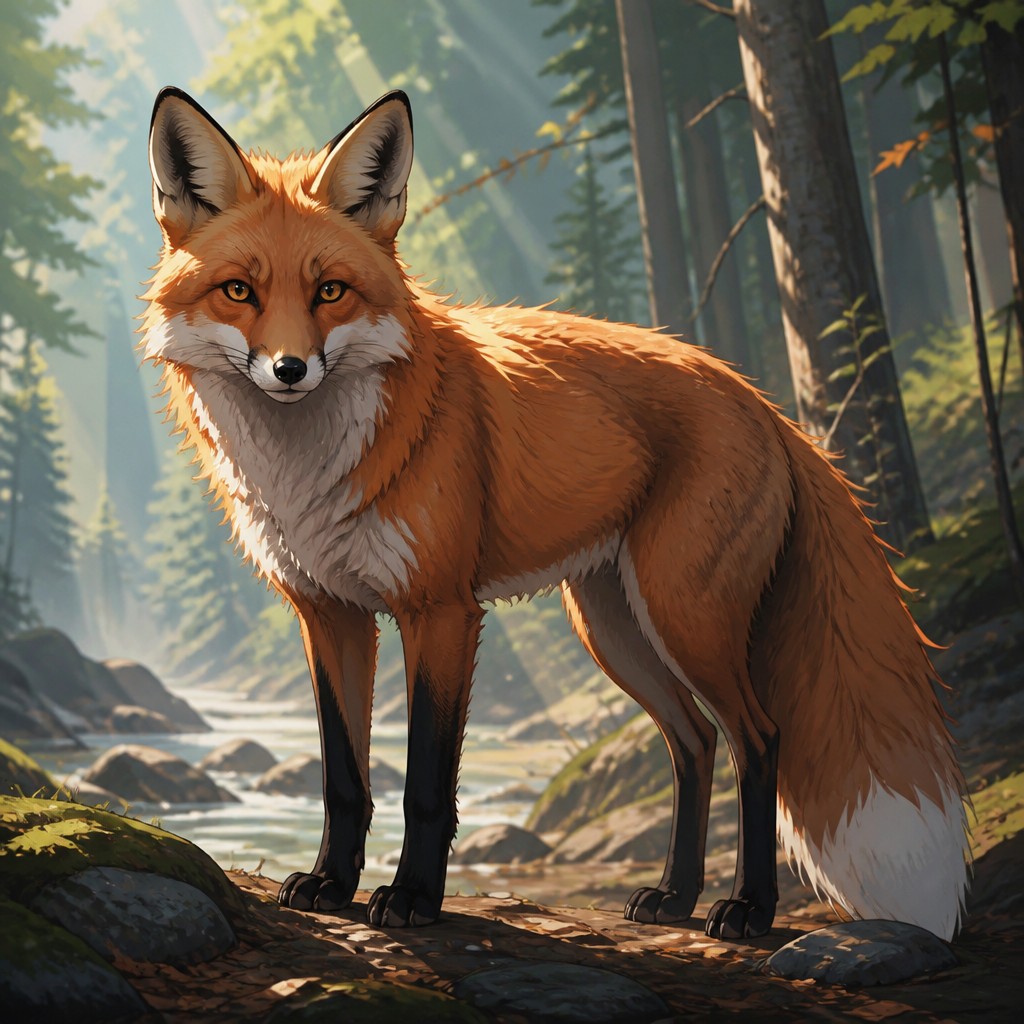animal standing in natural pose