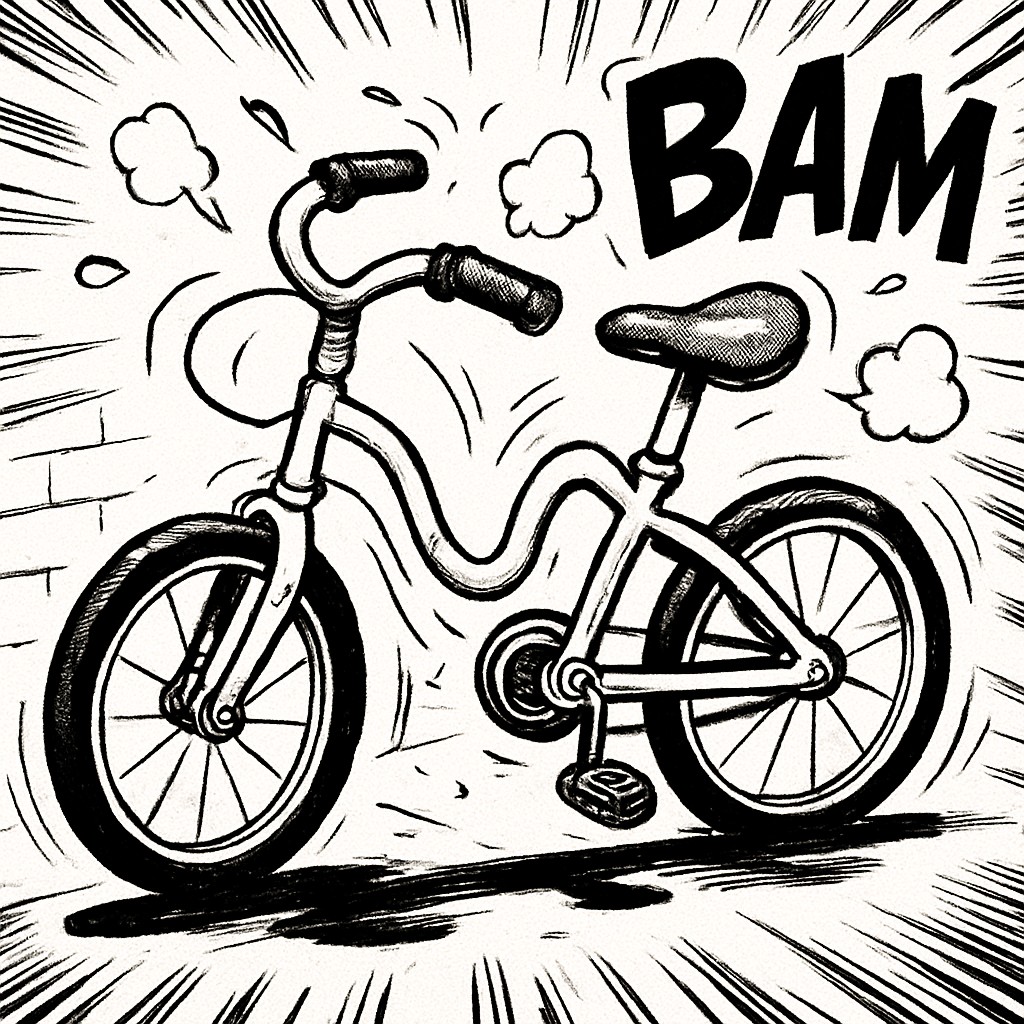 bicyle resting against a wall