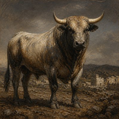 animal standing in natural pose — Social Realism Art Style