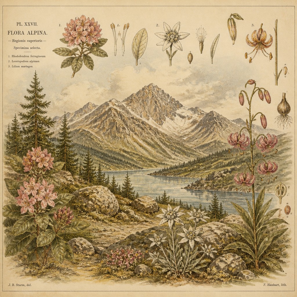 wide landscape with natural scenery — Botanical Nature Art