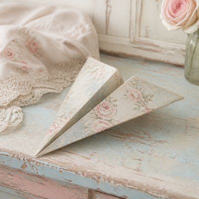 a paper plane, clean minimal composition on a plain background, no text