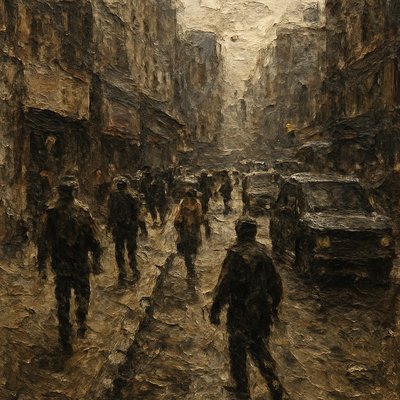 urban street with city activity