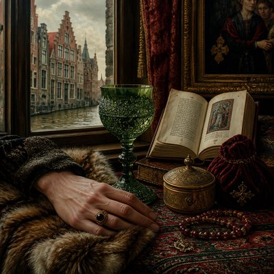 still life with everyday objects — Bruges Art Style