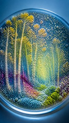 a serene birch forest in soft morning light, no people, no text