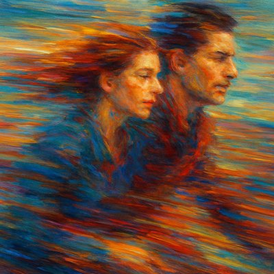 portrait of two people together