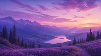 sweeping panoramic landscape with a dramatic sky