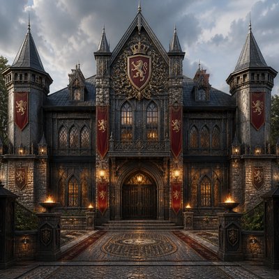 house with front view — Knightcore Aesthetic