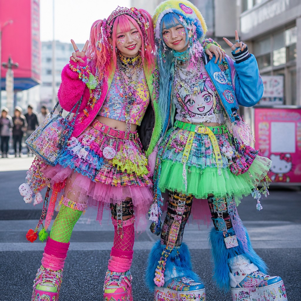 portrait of two people together — Harajuku Fashion Style