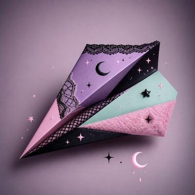 a paper plane, clean minimal composition on a plain background, no text