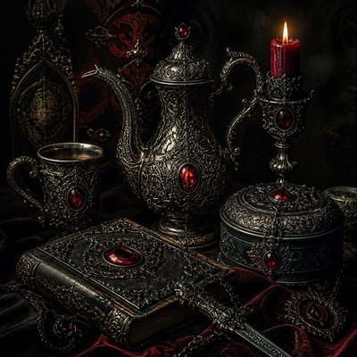 still life with everyday objects — Gothic Jewelry Design