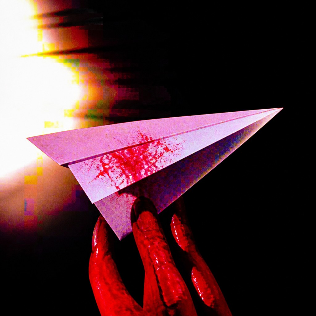 a paper plane, clean minimal composition on a plain background, no text