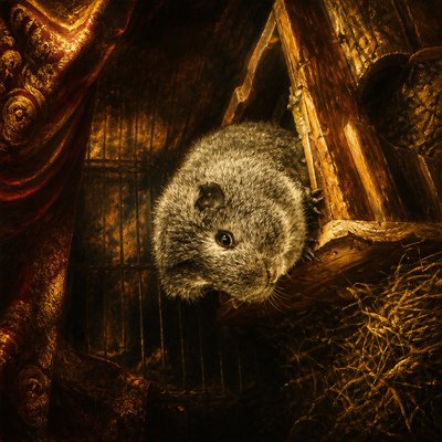 a rodent in a cage looking out of it's cage