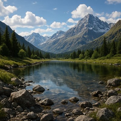 wide landscape with natural scenery