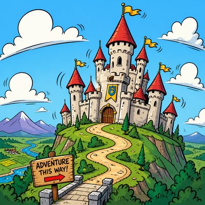 majestic castle on a hilltop