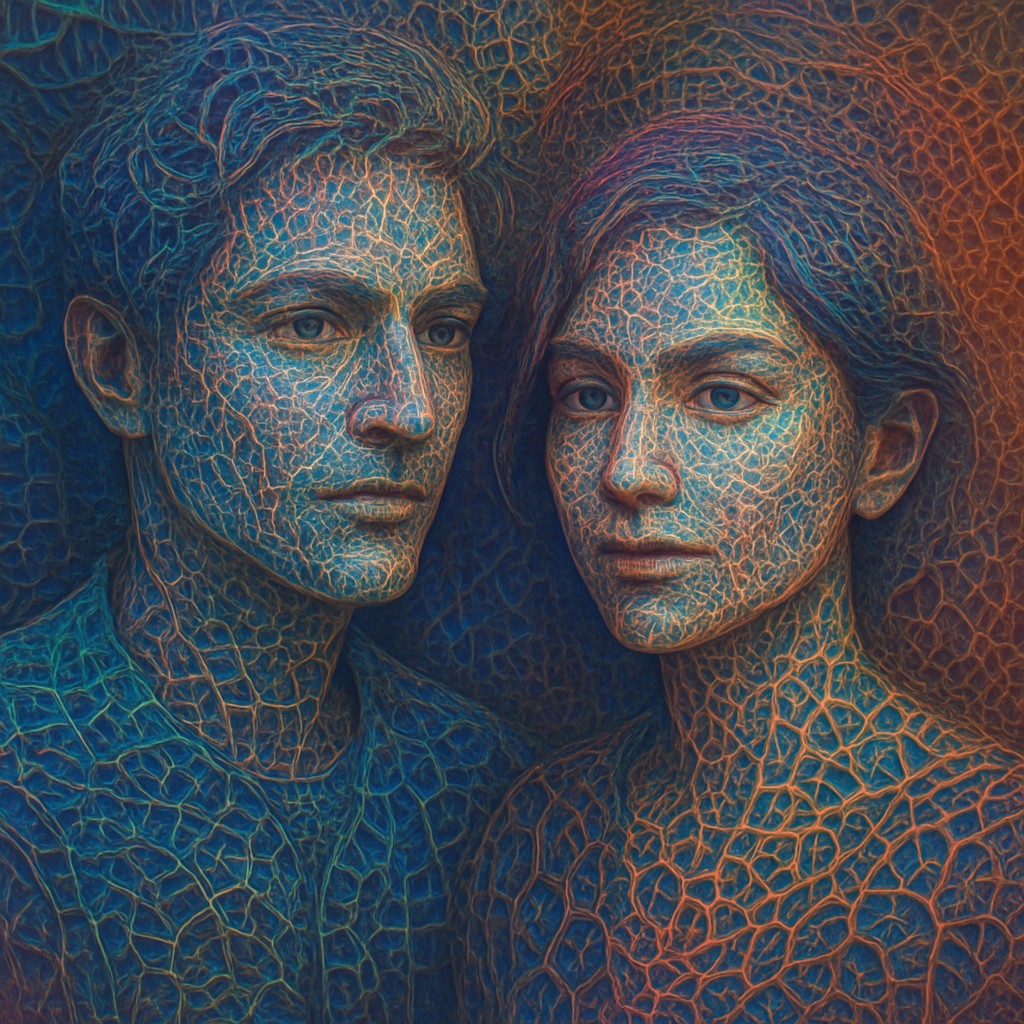 portrait of two people together
