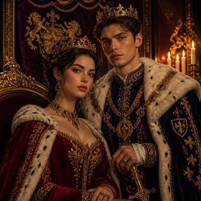 portrait of two people together — Royalcore Aesthetic