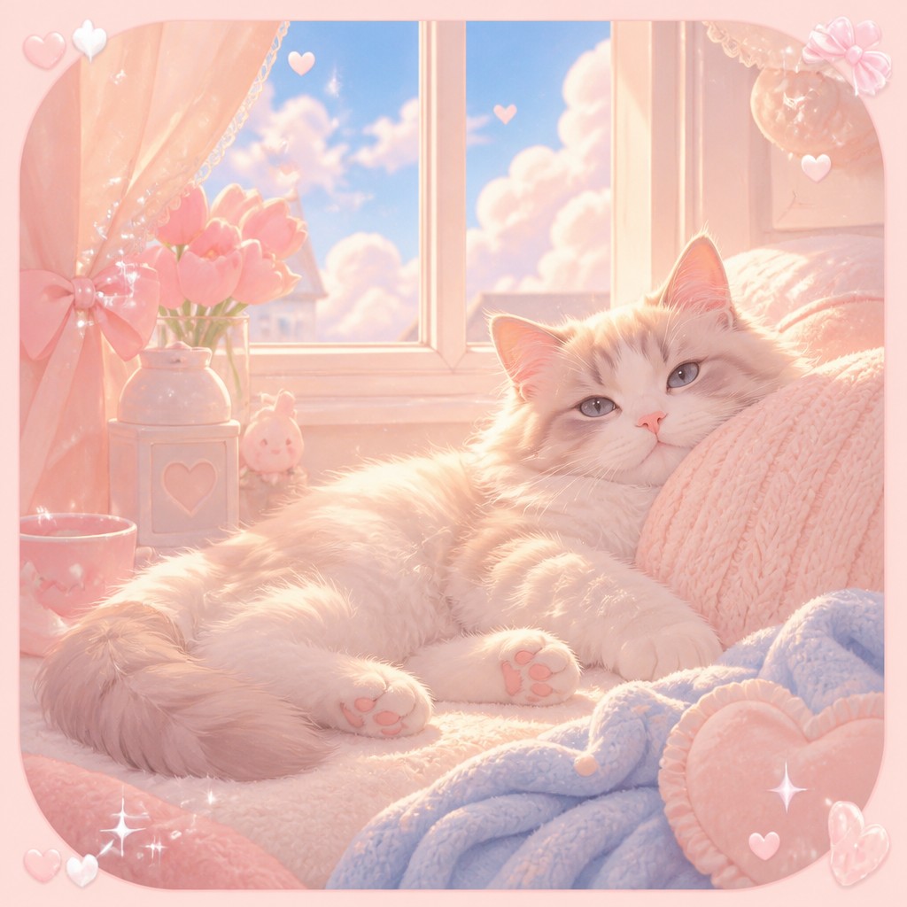 a cat lounging in a sunlit window — Soft Girl Aesthetic