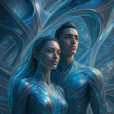 portrait of two people together