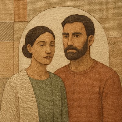 portrait of two people together