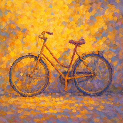 bicyle resting against a wall