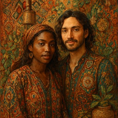 portrait of two people together