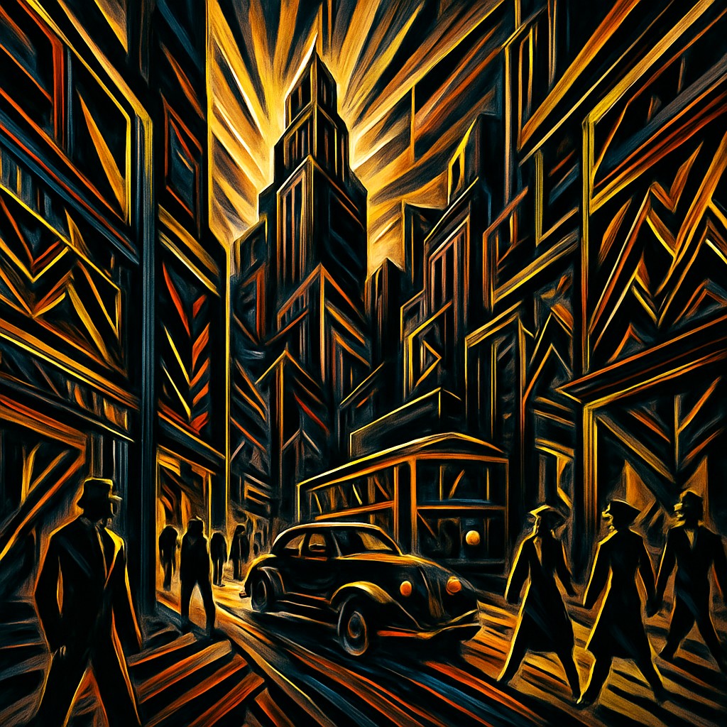 urban street with city activity