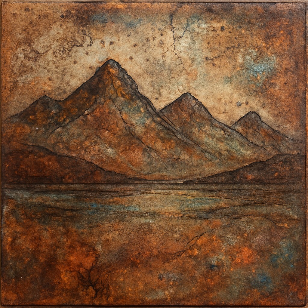 serene landscape with mountains and water