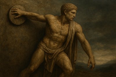 a painting of a man with a hat on his head