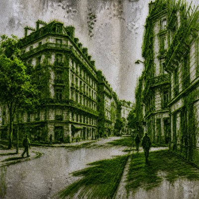 Moss Graffiti Street Art Style Style Transfer Example