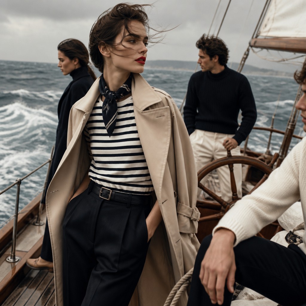 sailing ship on a stormy sea — Parisian Chic Fashion Style