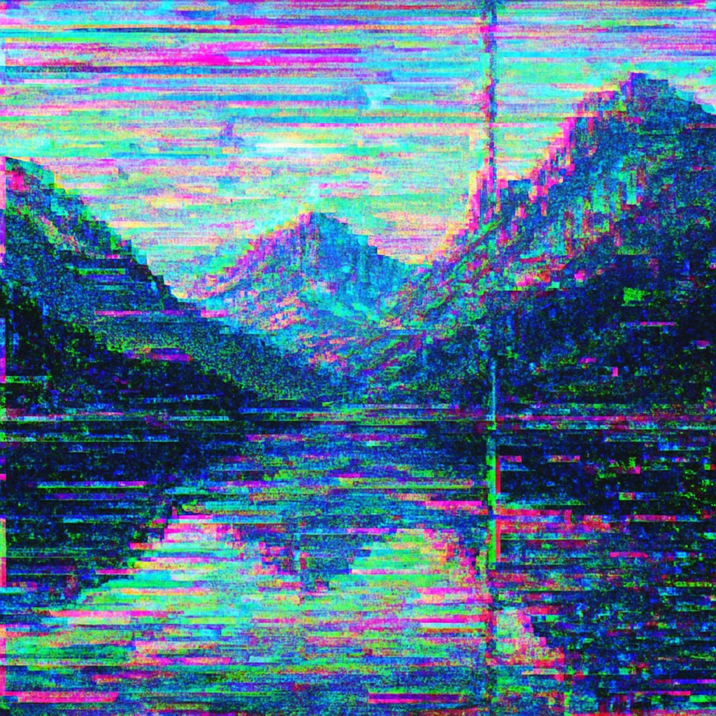 serene landscape with mountains and water