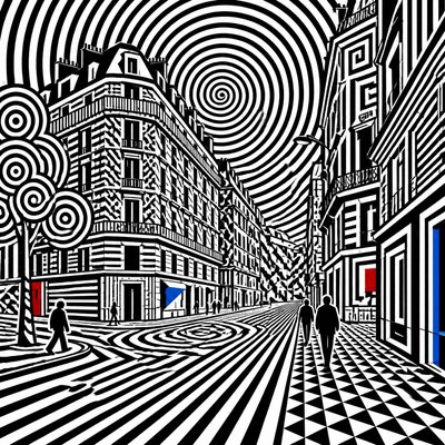 Op Art Style Style Transfer Example