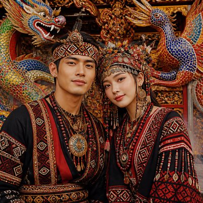 portrait of two people together