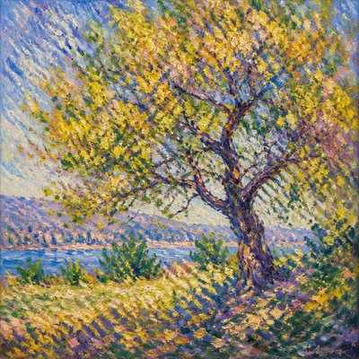 a tree in nature — Impressionist Landscape Art Style