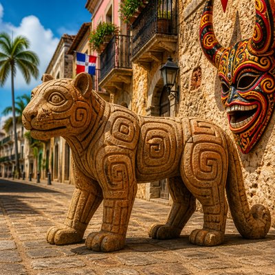 animal standing in natural pose — Dominican Art Style