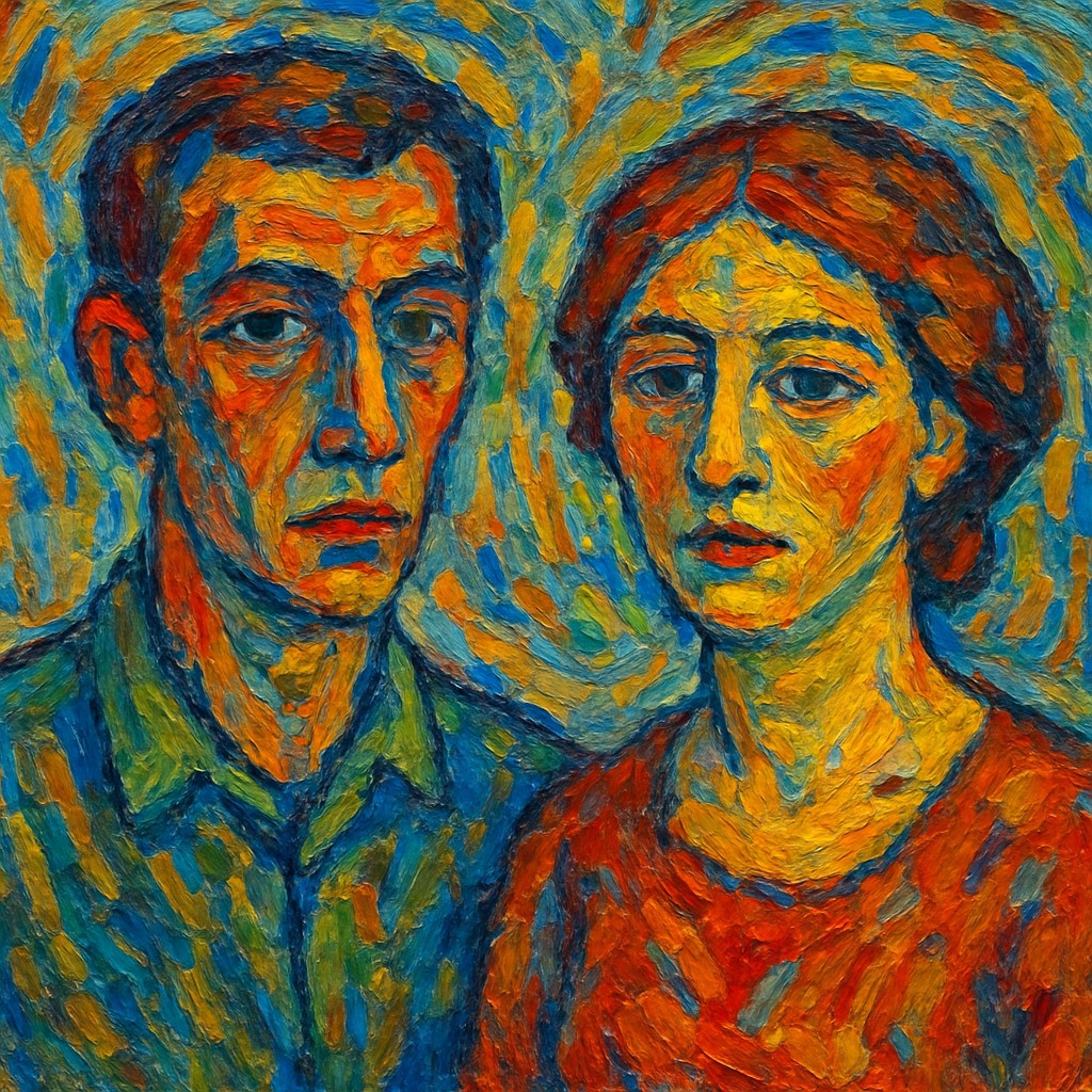 portrait of two people together